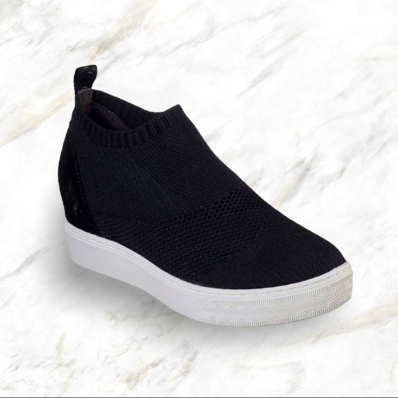 Skechers Shoes - Skechers | Street Lift Off Weaver Fever Black Ankle Sneakers